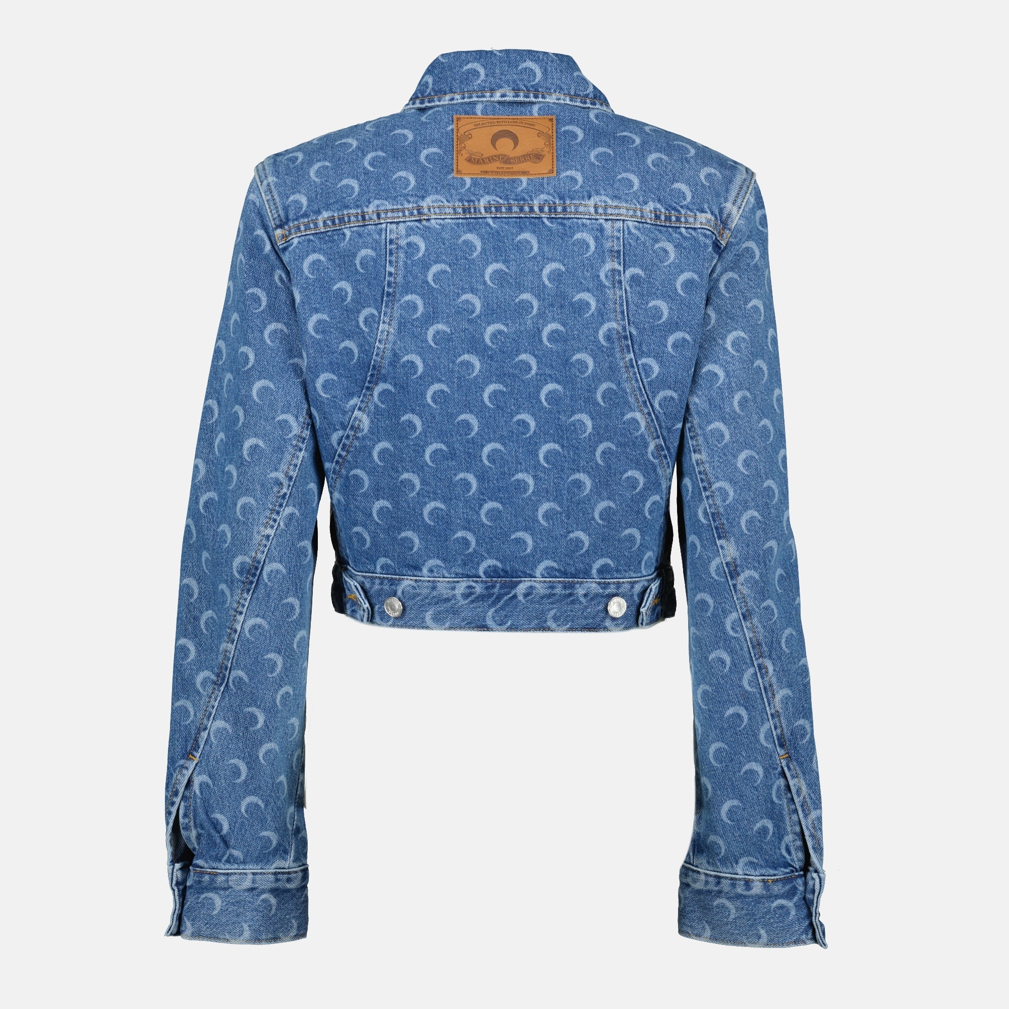 denim jacket, Marine Serre, autumn-winter fashion, cropped jacket, moon print