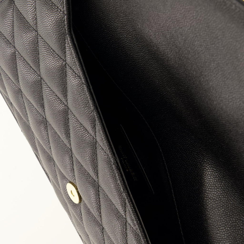 Pochette Paris-clutch i svart skinn