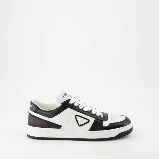 Prada sneakers, luxury footwear, black and white leather sneakers, Autumn-Winter 2024, high-end sneakers