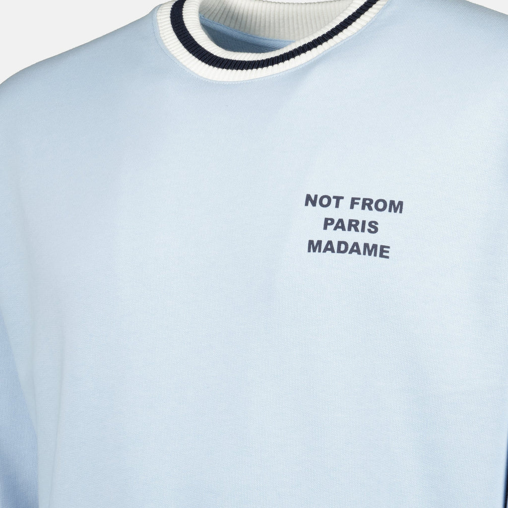 Himmelblaue Sport Sweatshirt - Drôle de Monsieur