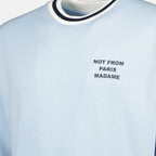 Bild des hellblauen Sport-Sweatshirts - Drôle de Monsieur von Drole De Monsieur für Herren - Saison Frühling-Sommer 2026 - Detailansicht 1