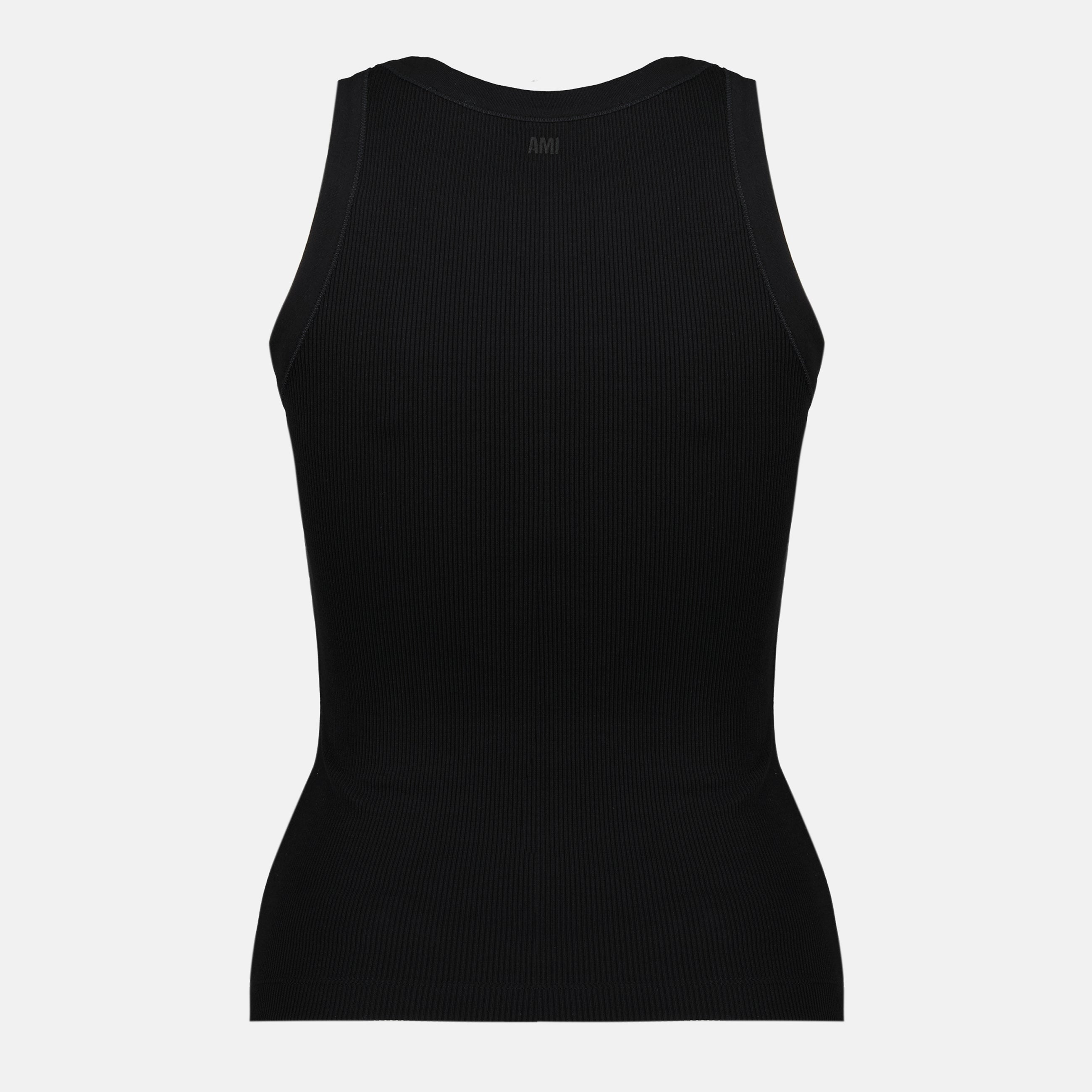 Image du débardeur ami de coeur noir par Ami PARIS pour femmes - Saison Printemps-Été 2026 - Vue de dos