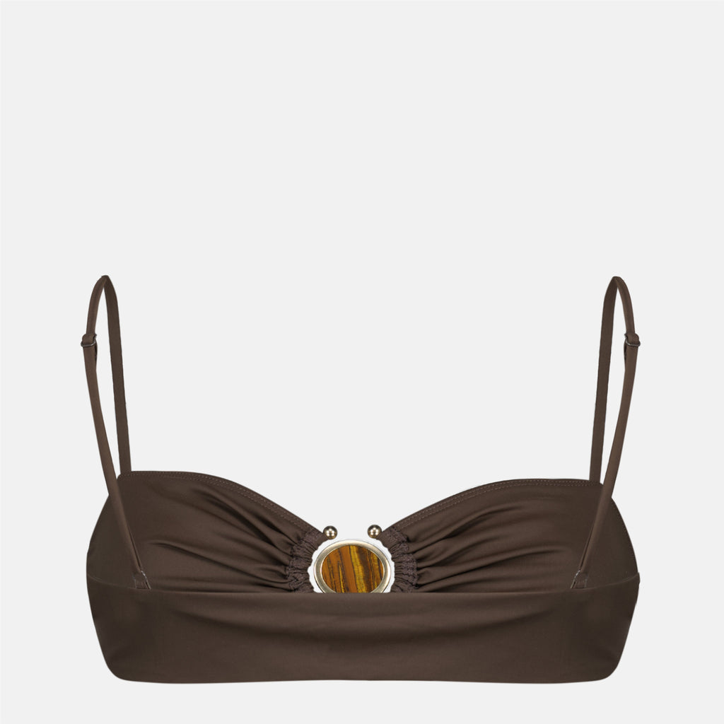 Image of Bandeau Mineral Stone Marron by Christopher Esber for Women - Season Spring-Summer 2026 - Back View