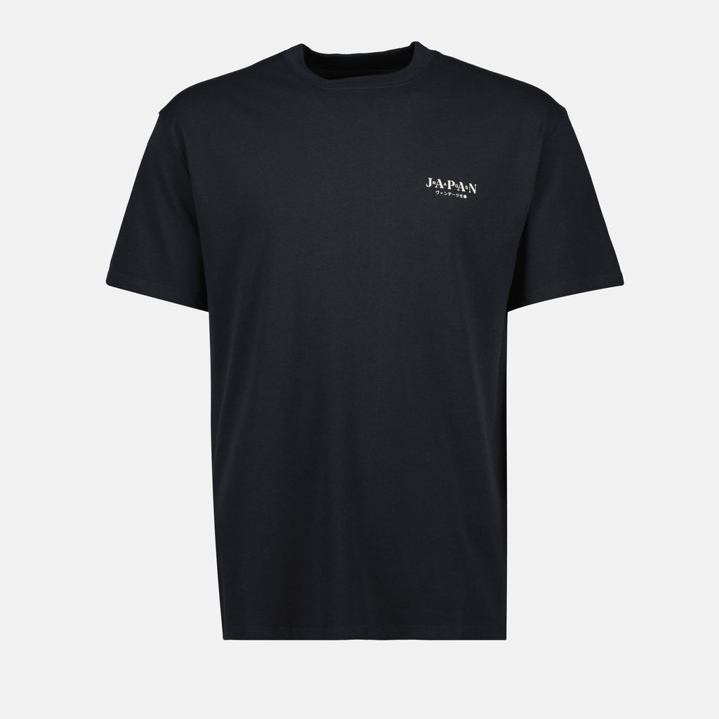 Miki T-shirt, Kojima print, black T-shirt, casual wear, cotton shirt