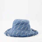 Bob hat, denim effect, Fendi hat, blue hat, Spring-Summer 2025