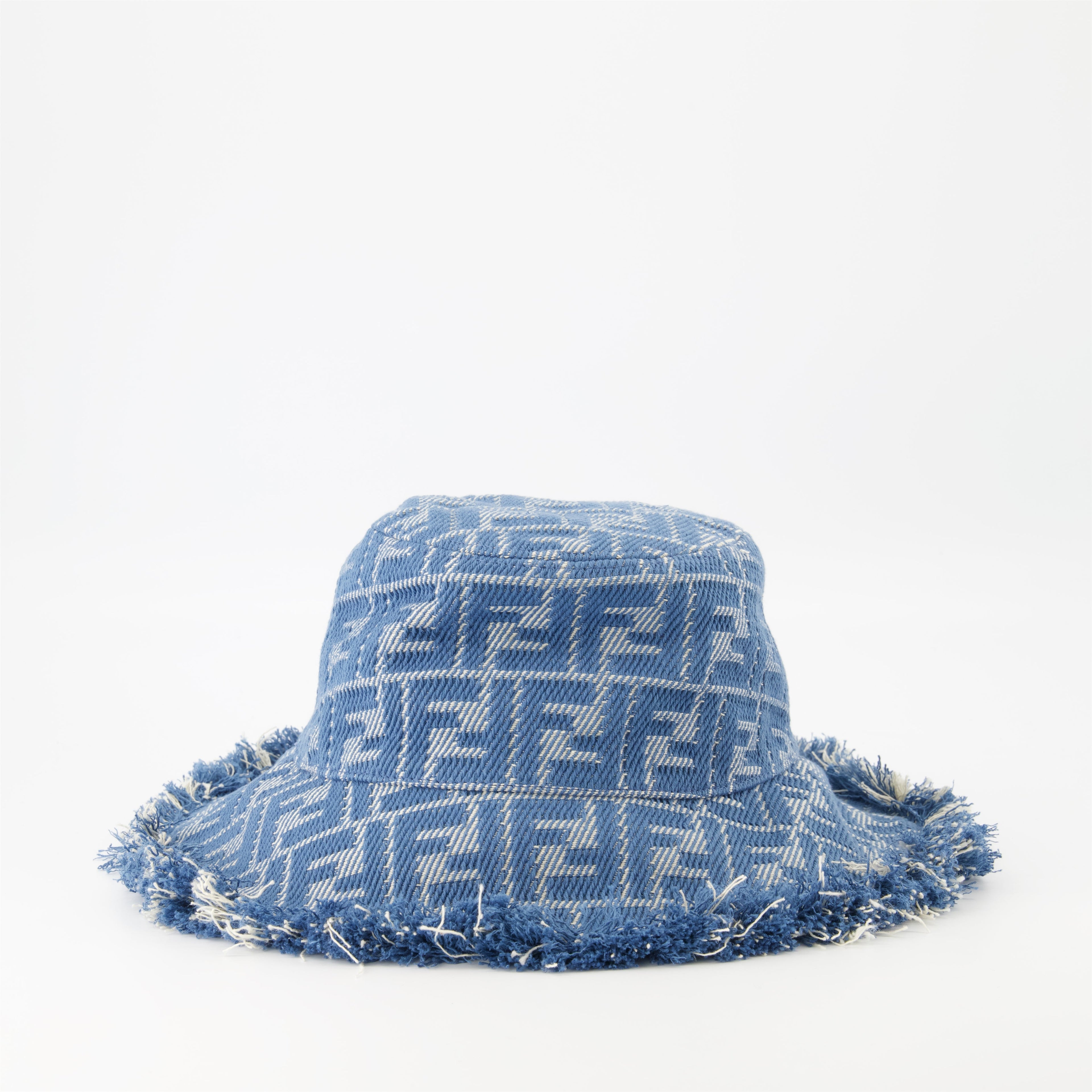 Bob hat, denim effect, Fendi hat, blue hat, Spring-Summer 2025