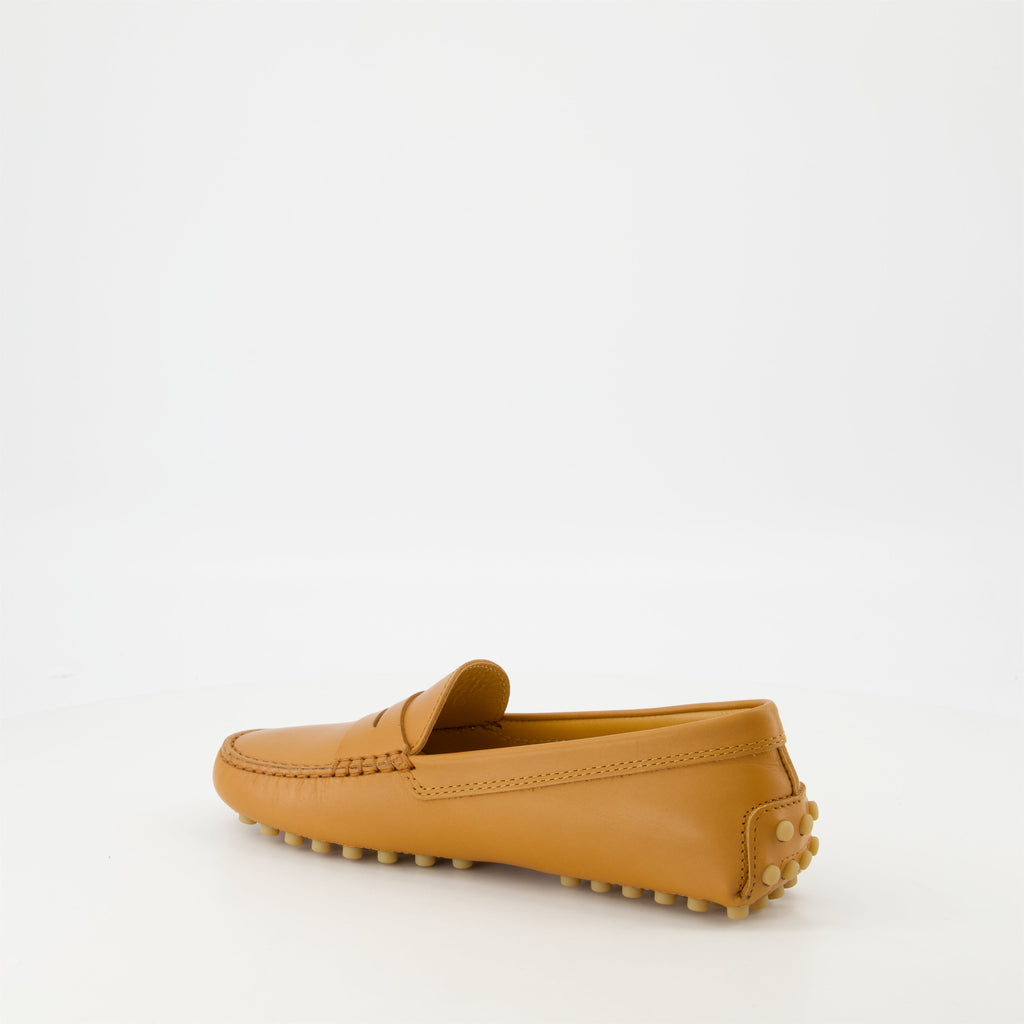 Tod's loafers, Gommino loafers, leather footwear, luxury loafers, brown leather shoes