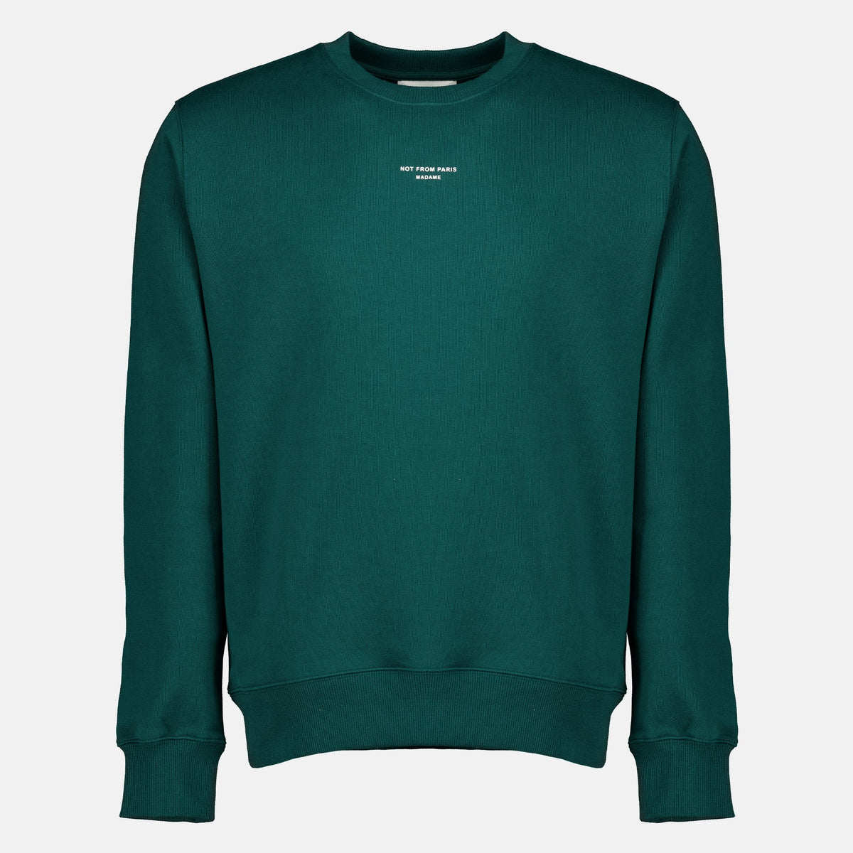 Slogan Classique Vert Sweatshirt