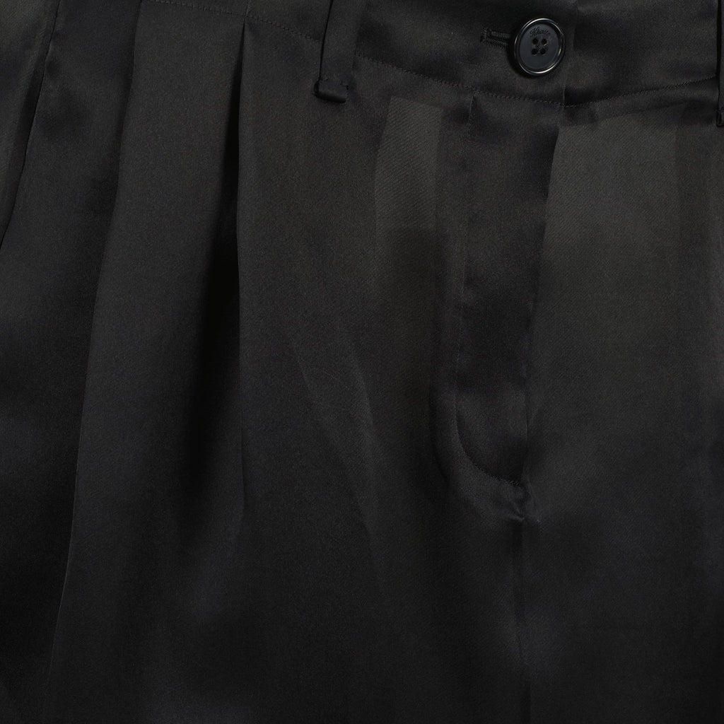 black skirt, Khaite Lucian, silk skirt, elegant skirt, high-waisted skirt