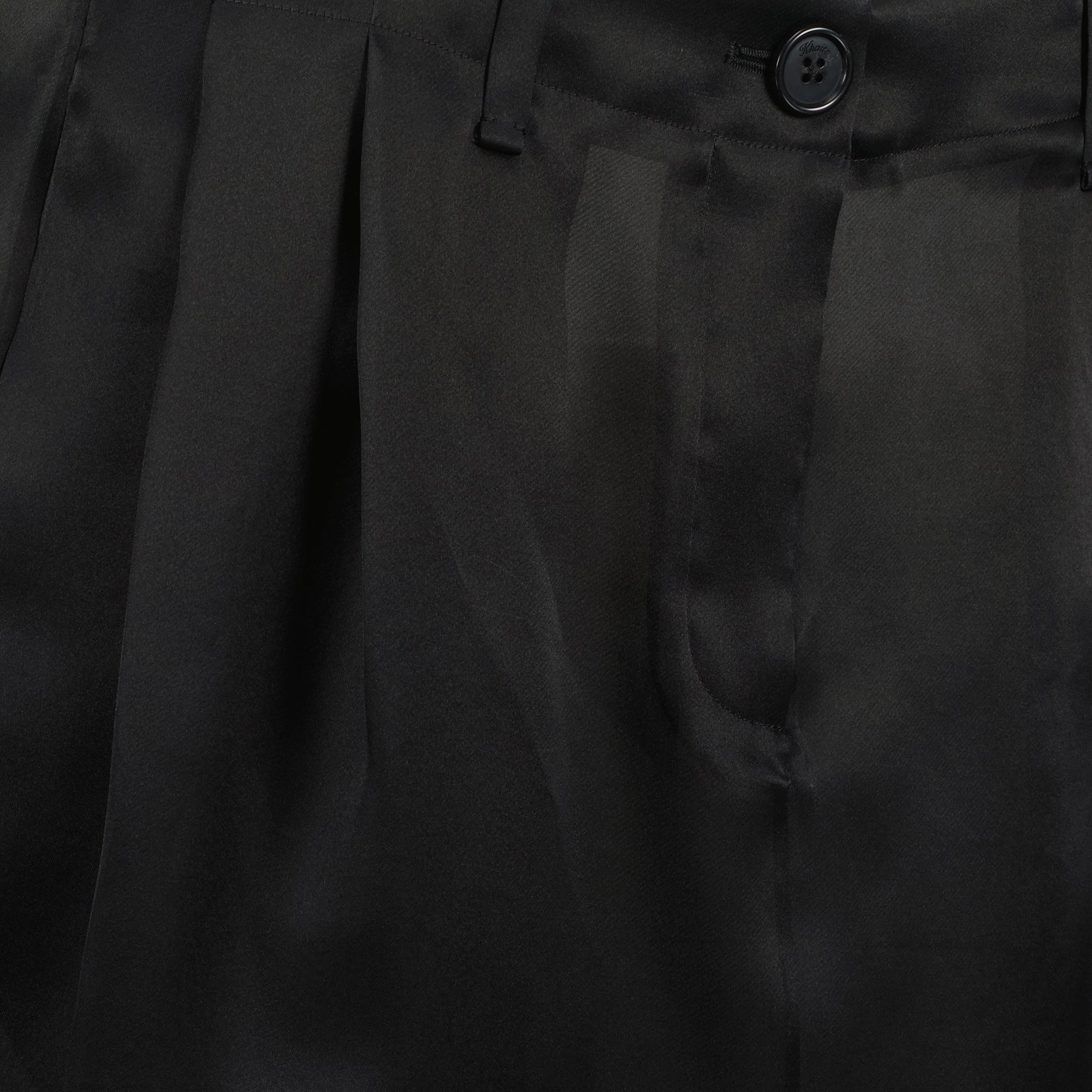 black skirt, Khaite Lucian, silk skirt, elegant skirt, high-waisted skirt