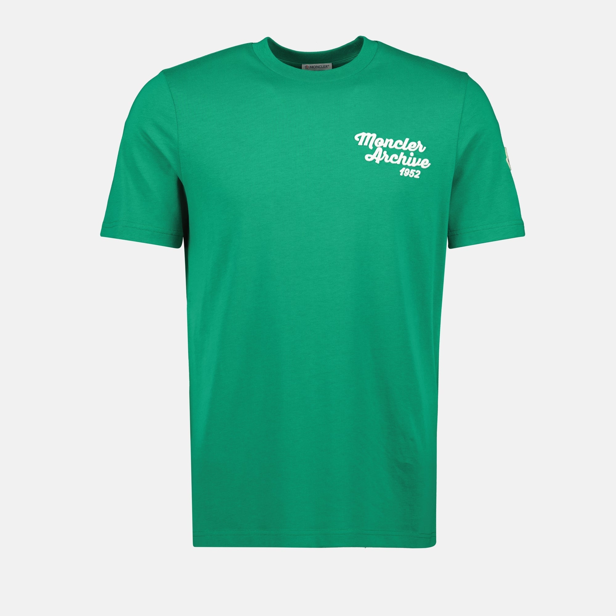 Bilde av brodert logo T-skjorte fra Moncler for menn - Sesong Vår-Sommer 2025 - Frontvisning