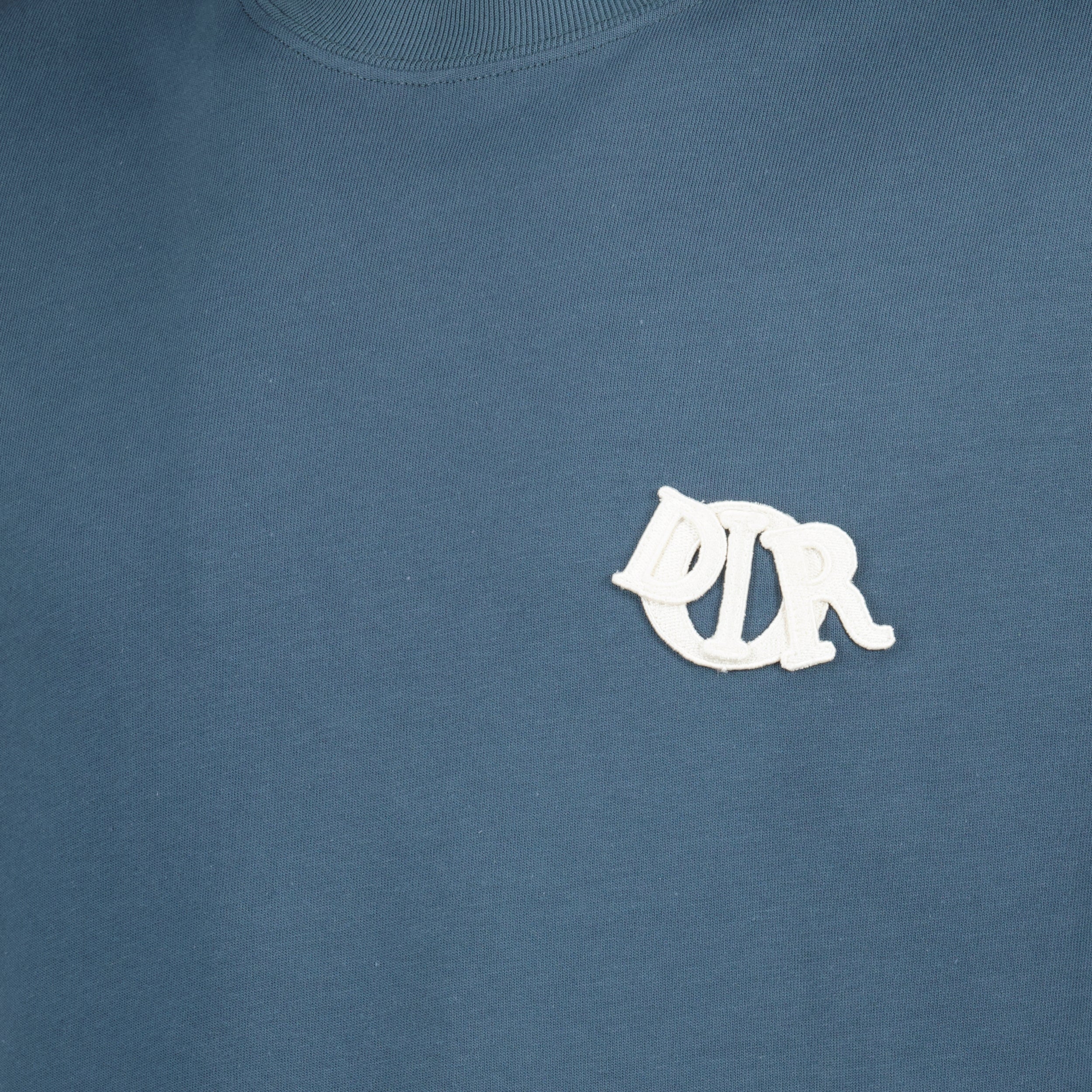 embroidered t-shirt, Dior t-shirt, cotton t-shirt, men's fashion, blue t-shirt