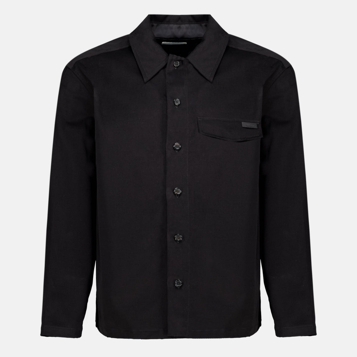 Schwarzes Overshirt aus Baumwolle