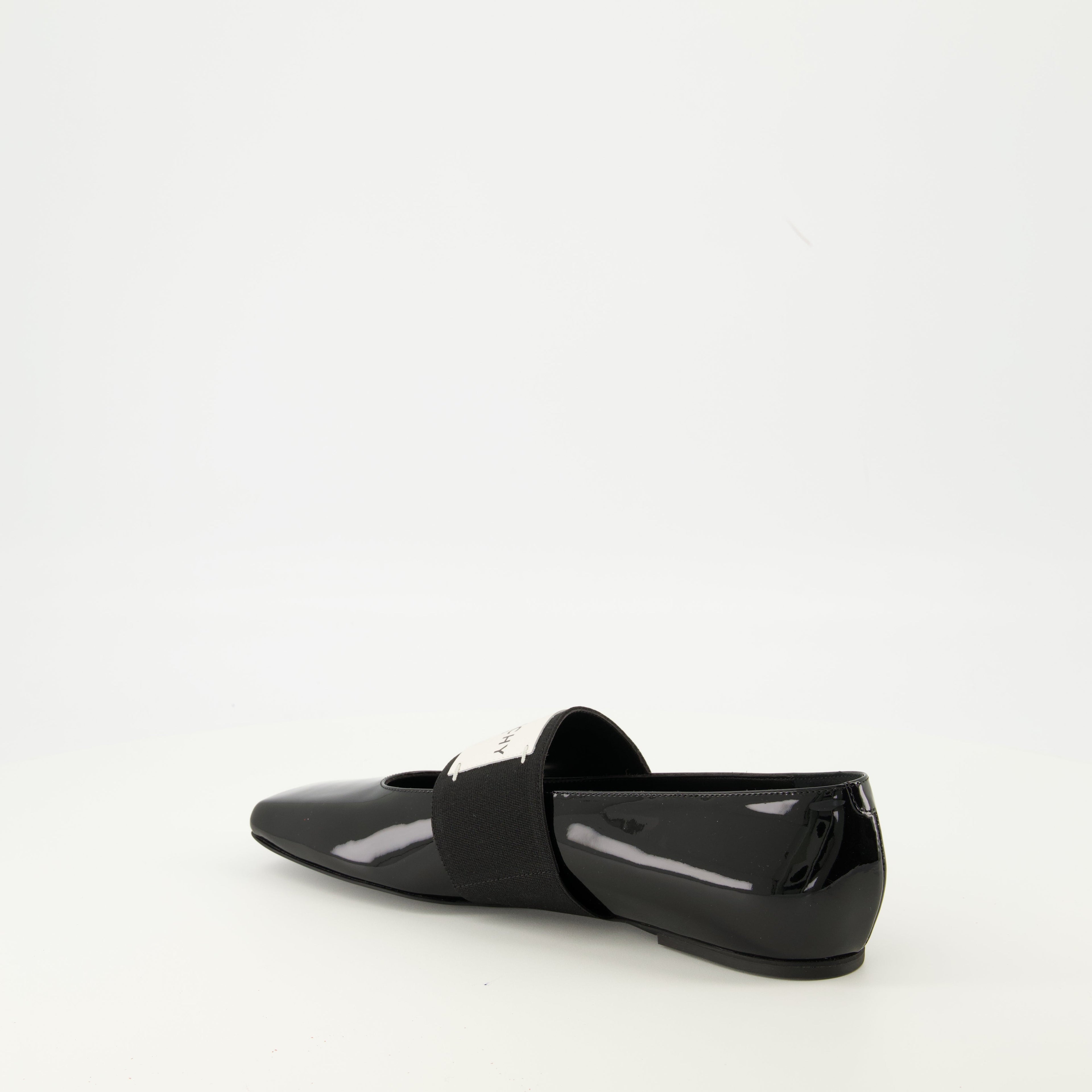 Givenchy ballerinas, Sliced Square model, patent leather shoes, square toe flats, luxury footwear
