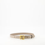 Fendi belt, beige leather belt, adjustable belt, luxury accessories, vintage gold finish