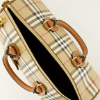 Image du sac Bowling Check Beige de Burberry pour femmes - Saison Printemps-Été 2026 - Vue détail 2