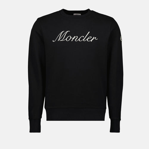 Black Embroidered Logo Sweatshirt