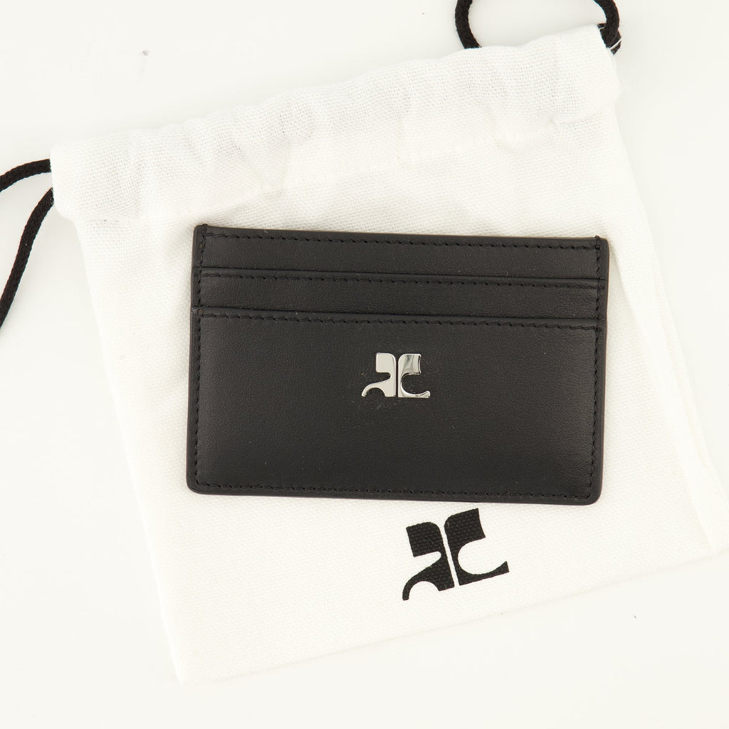 Porte-Cartes AC en Cuir Noir
