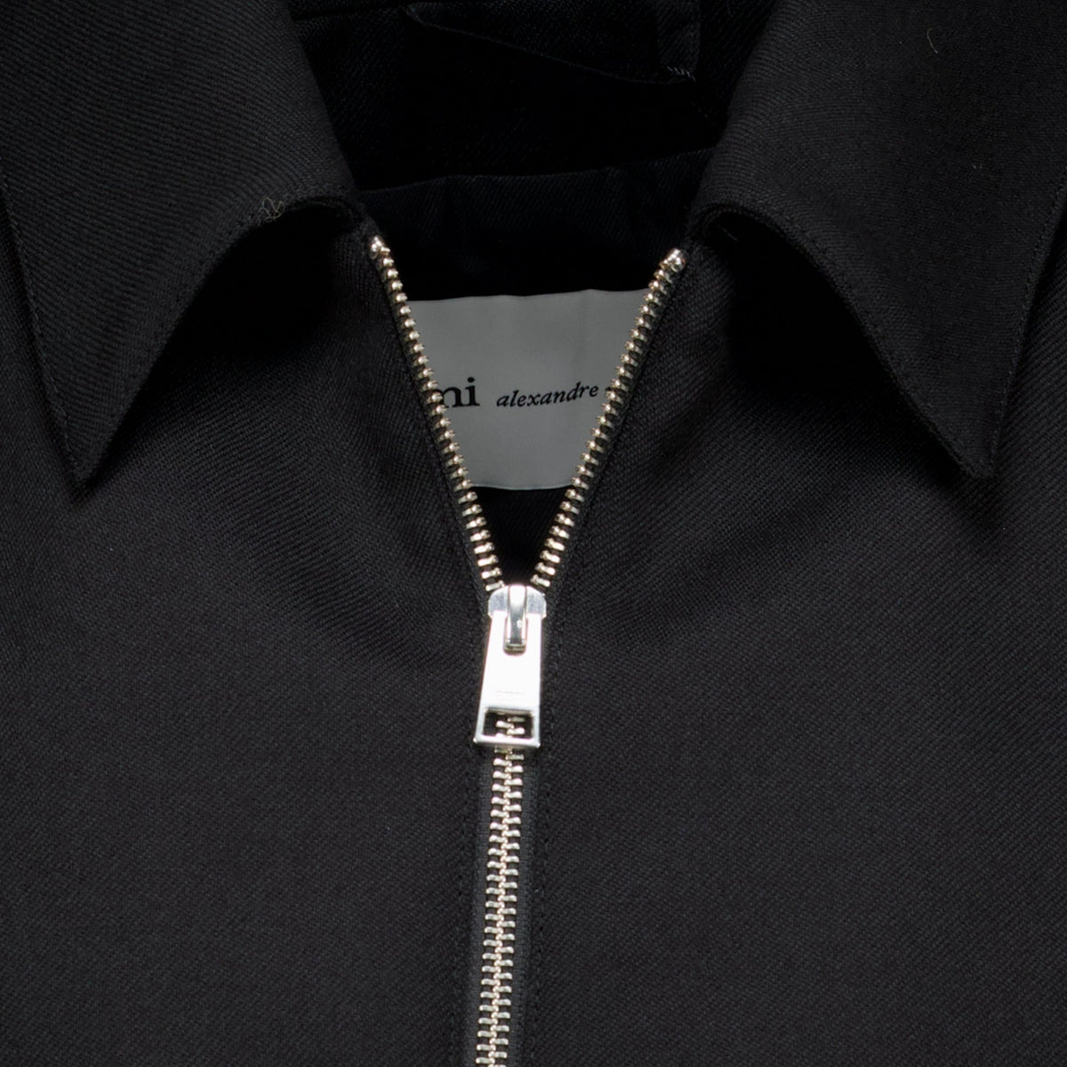 Giacca grigia in lana con zip