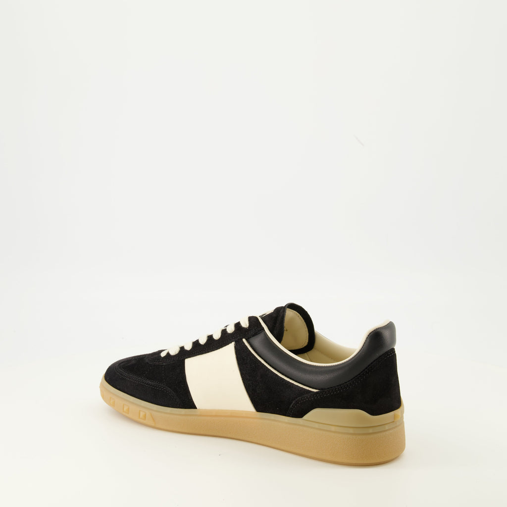black leather sneakers, Valentino Garavani, modern footwear, men's sneakers, fashion sneakers