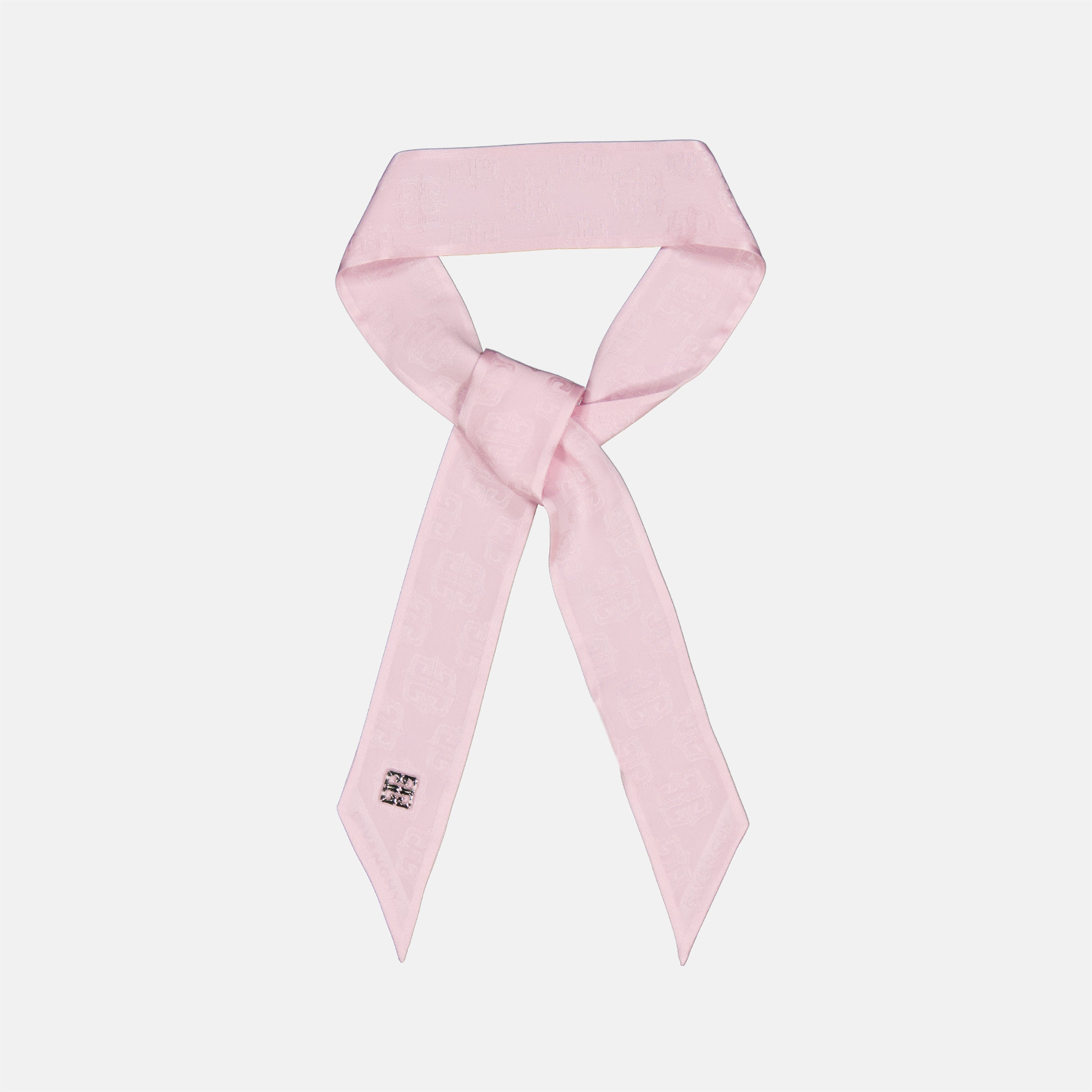 Givenchy scarf, silk scarf, 4G Liquid design, luxury accessory, rose scarf