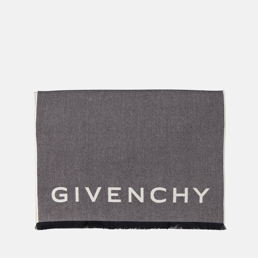 Givenchy scarf, wool scarf, 4G scarf, grey scarf, fashion accessories