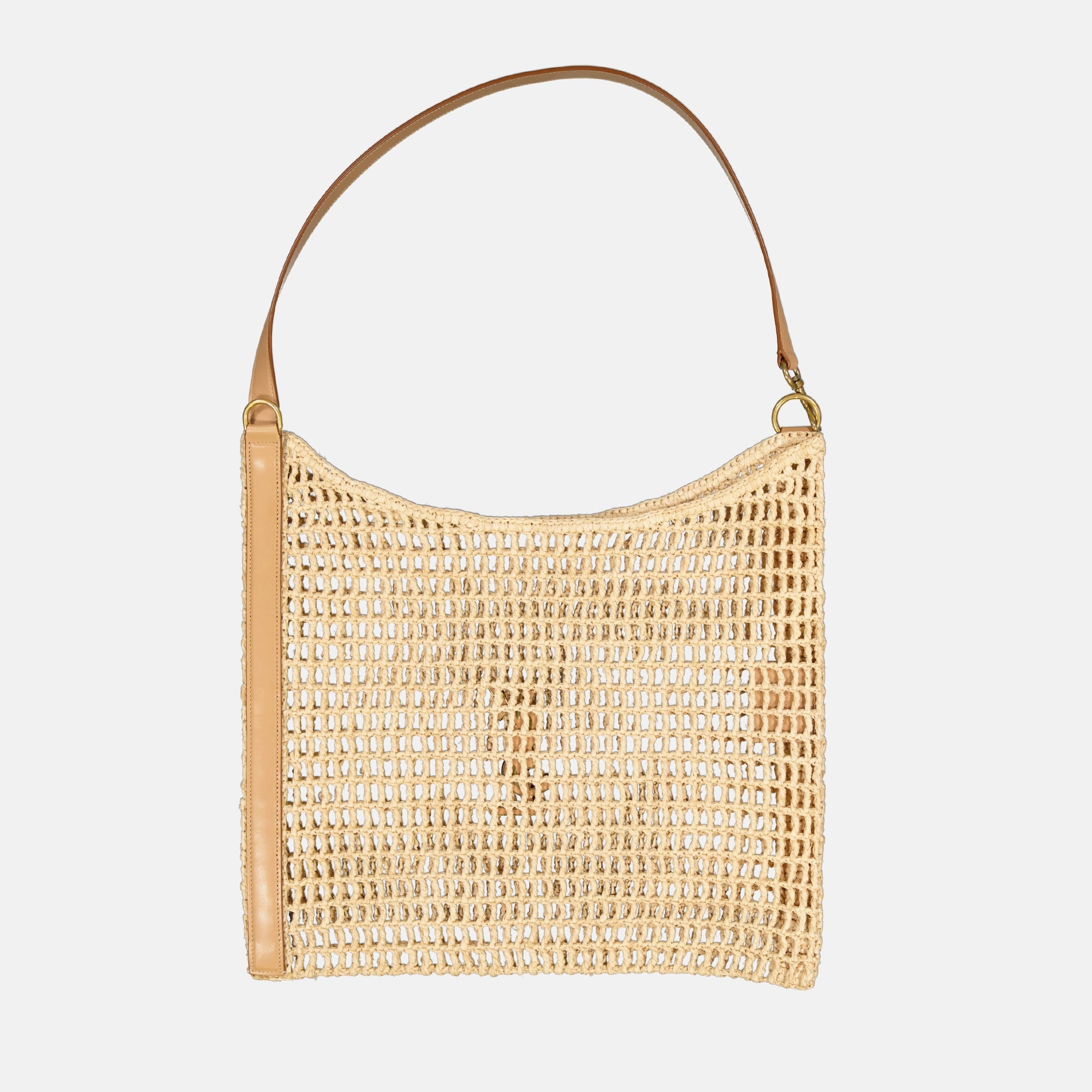 Oxalis Bag, Saint Laurent, raphia bag, beige handbag, designer accessories