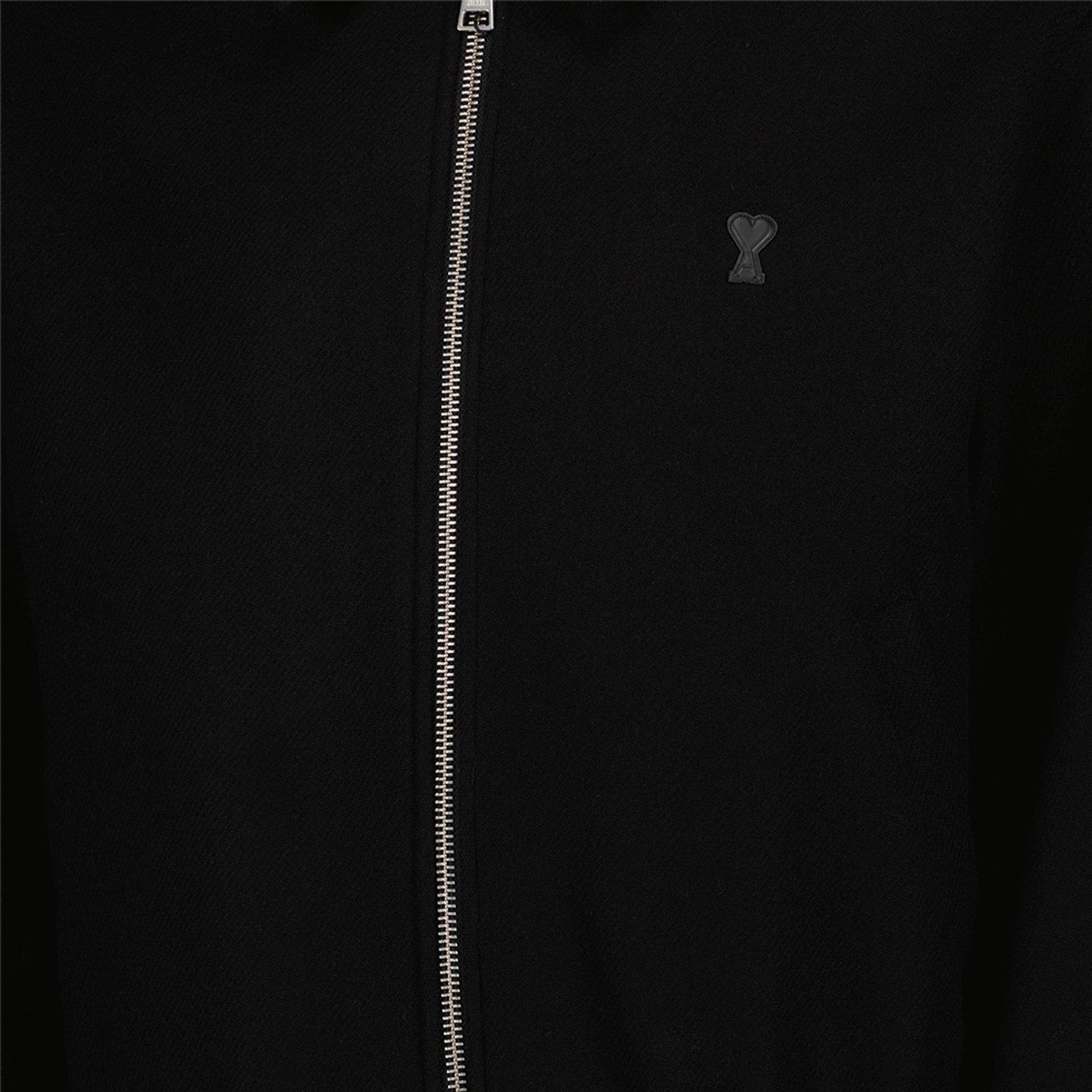 Black Wool Jacket, AMI Paris Jacket, Luxury Outerwear, Classic Wool Jacket, Autumn-Winter 2024 Fashion