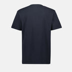 Dior T-shirt, Hylton Nel, navy blue T-shirt, embroidered logo shirt, cotton jersey clothing
