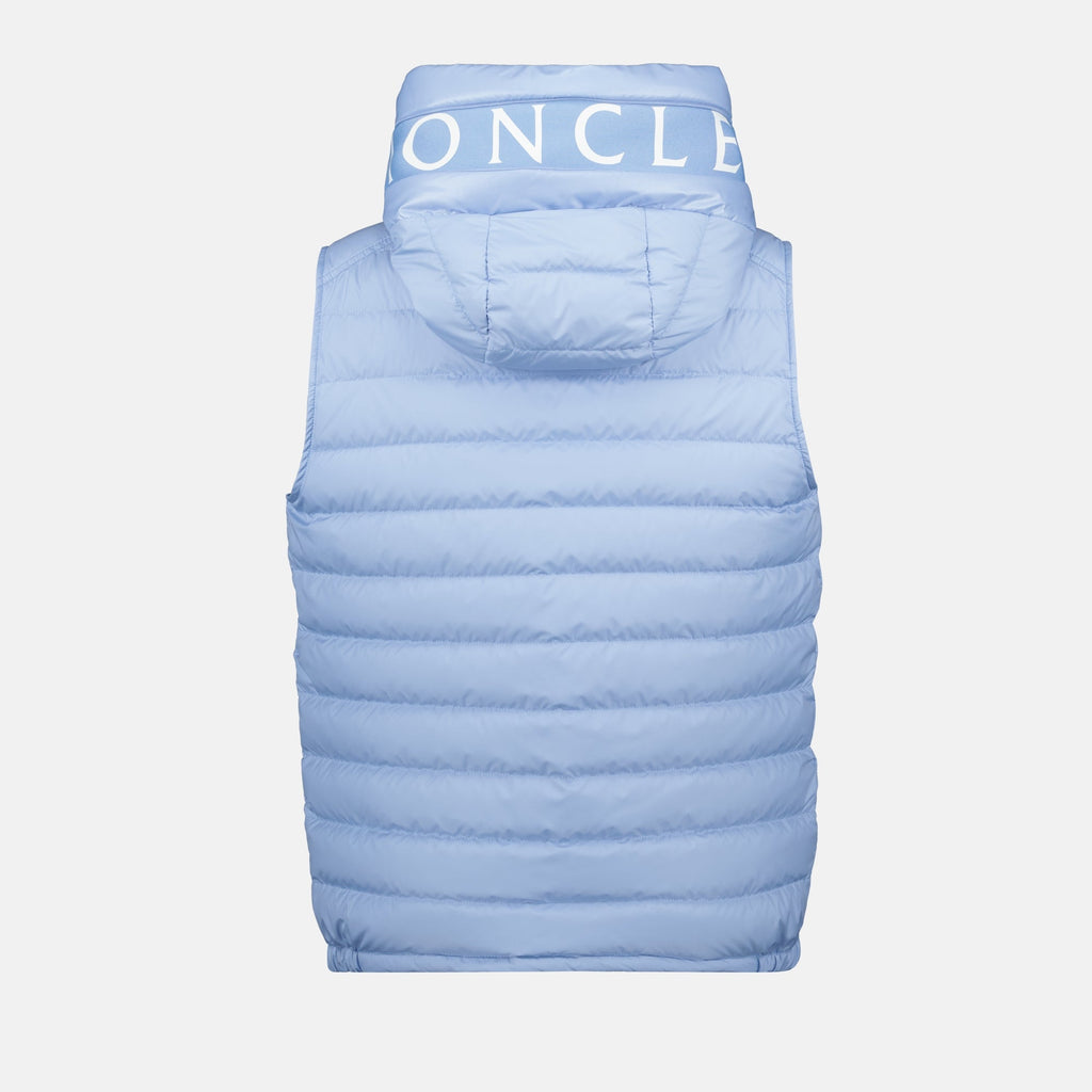 sleeveless down jacket, blue down jacket, Moncler jacket, Bourget down vest, men's vest
