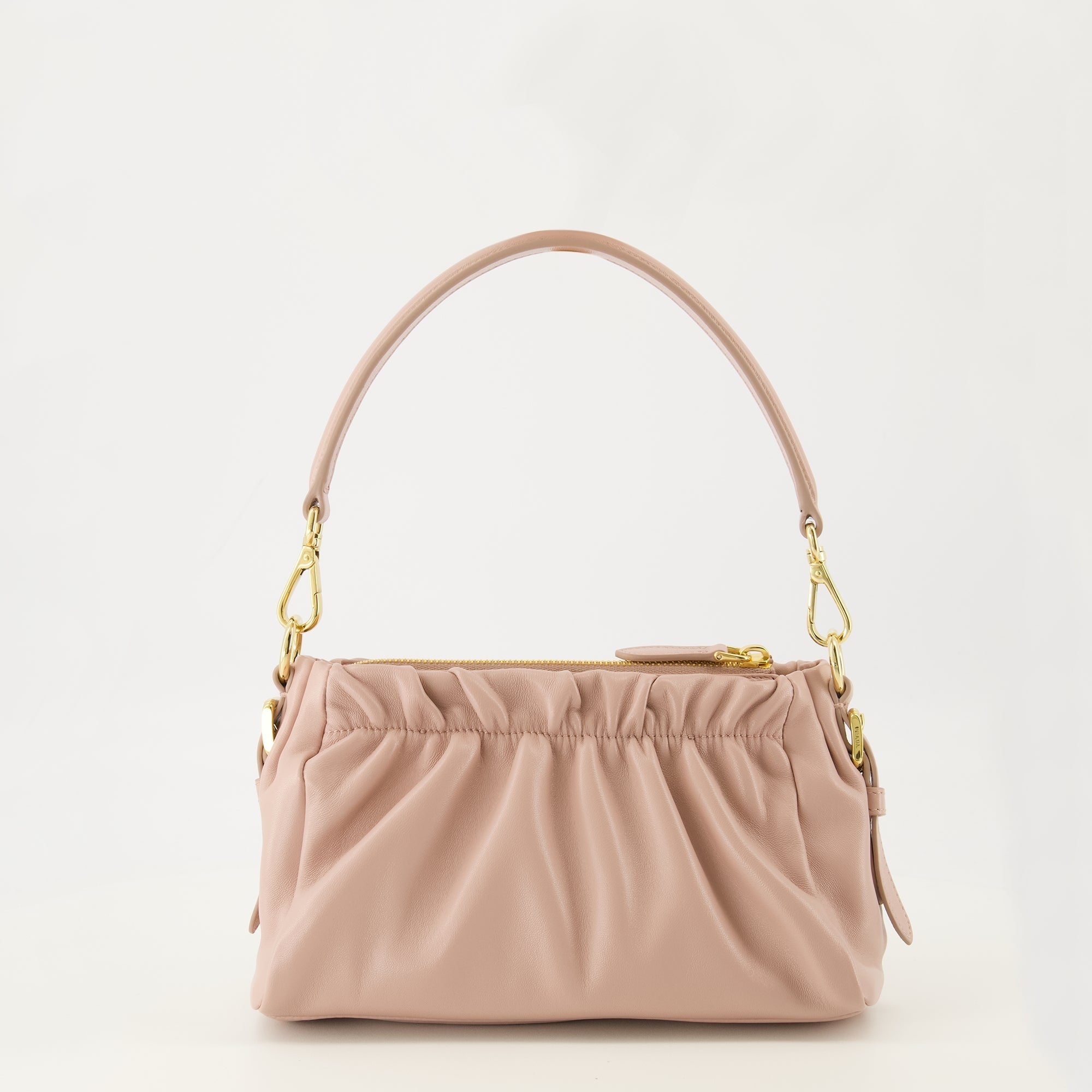 Image of Nappa Leather Pink Bag by Prada for Women - Season Spring-Summer 2026 - Back View