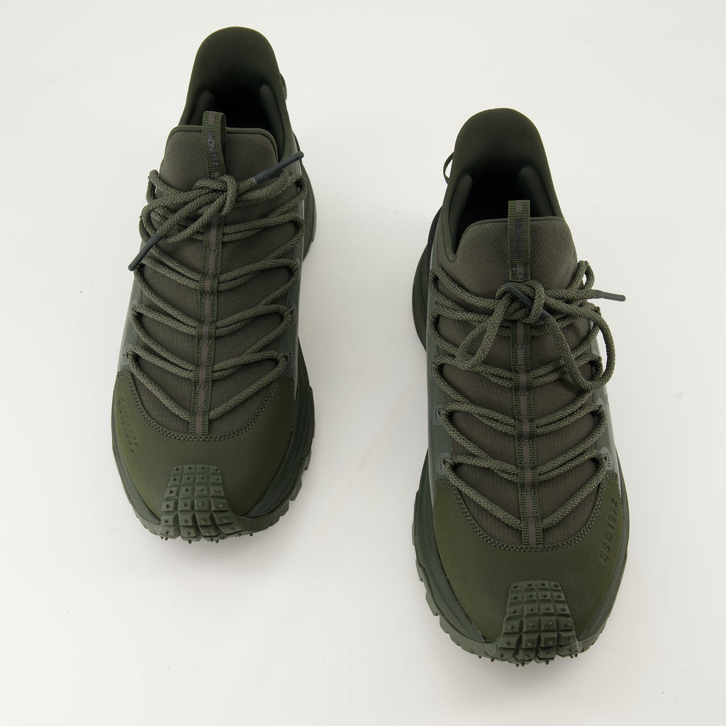 Trailgrip Lite sneakers, khaki sneakers, rubber tread sole, Moncler sneakers, luxury footwear
