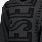 K-Floyd, wool sweater, grey sweater, round collar, Diesel collection