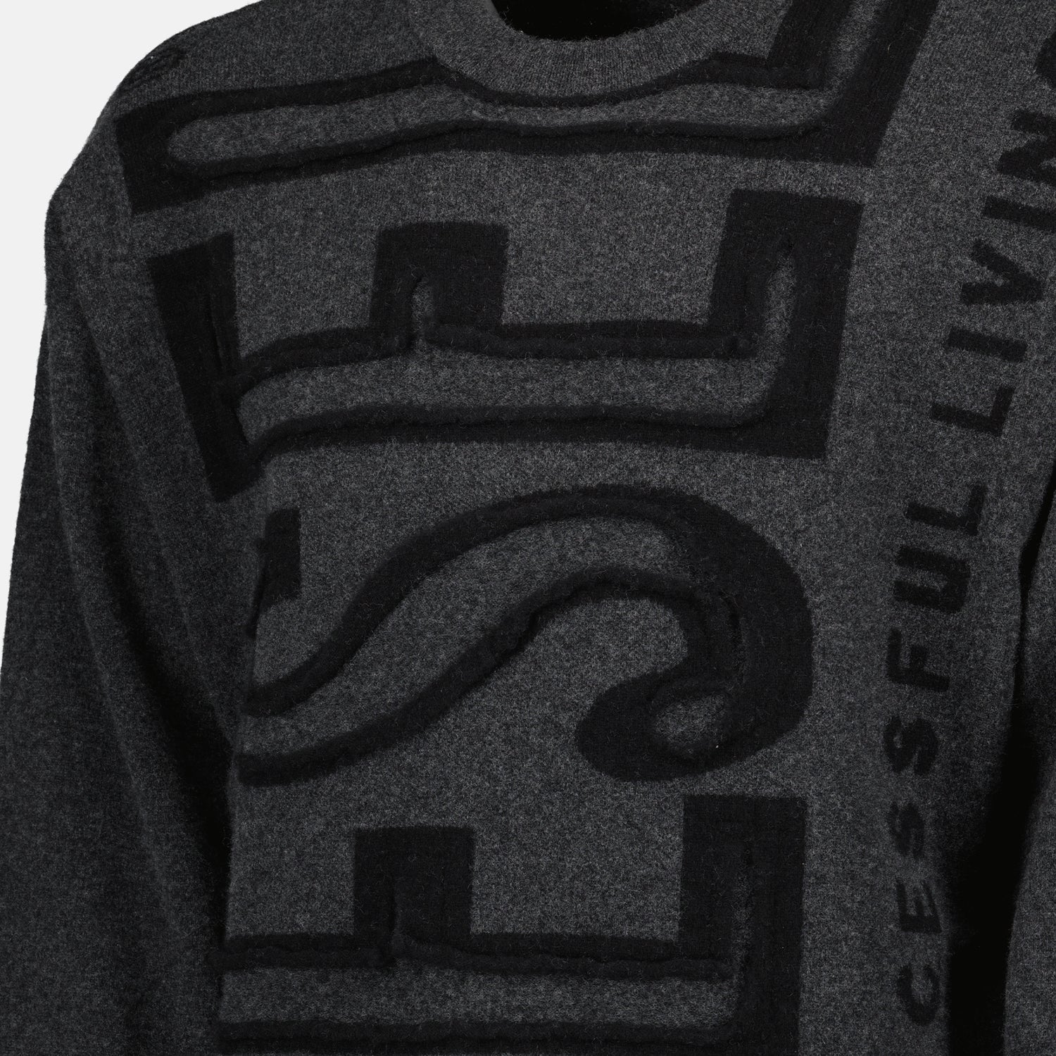 K-Floyd, wool sweater, grey sweater, round collar, Diesel collection