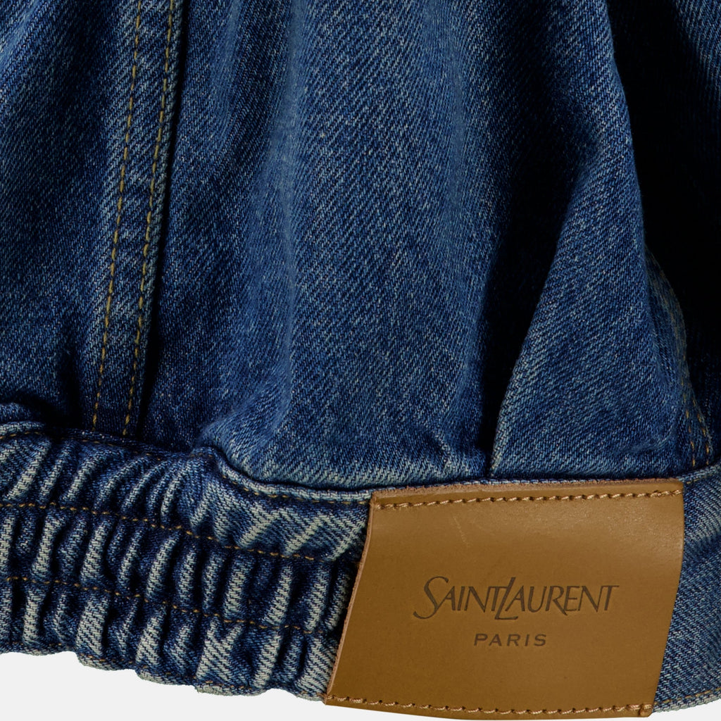 Pull noir en laine à demi-zip