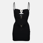 Imagem do Vestido Preto Mini de Christopher Esber para Mulheres - Temporada Outono-Inverno 2025 - Vista Frontal