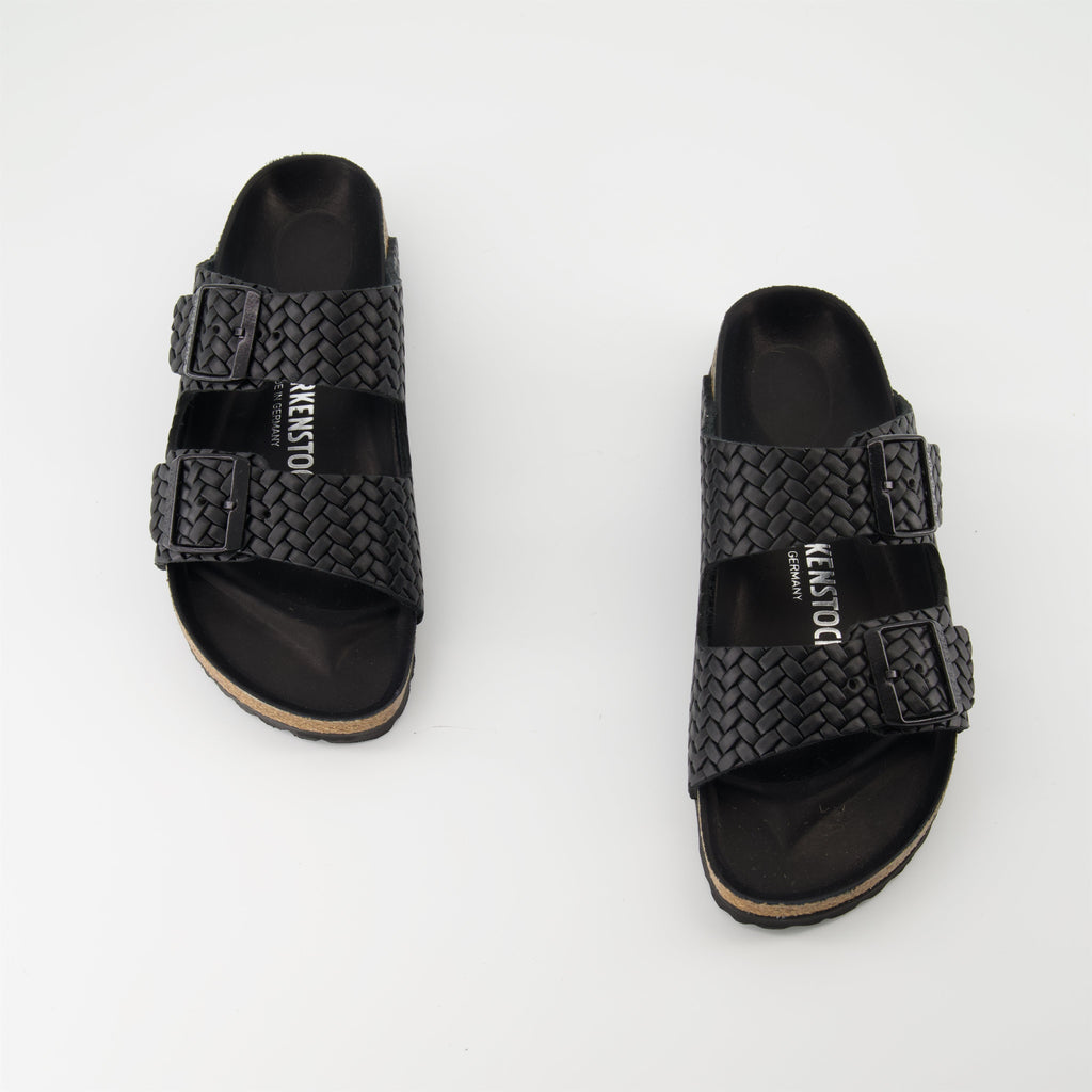 Birkenstock sandals, Arizona Rivet, embossed leather sandals, anatomical footbed, summer footwear