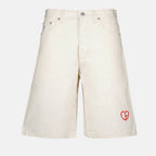 Dior shorts, white denim shorts, CD Heart Bermuda, luxury menswear, Dior Autumn-Winter 2024
