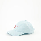 light blue cap, Drôle De Monsieur cap, adjustable slogan cap, cotton cap, breathable design