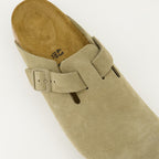 Image of Suede Boston Mules by Birkenstock for Unisex - Season Autumn-Winter 2024 - Top Detail View