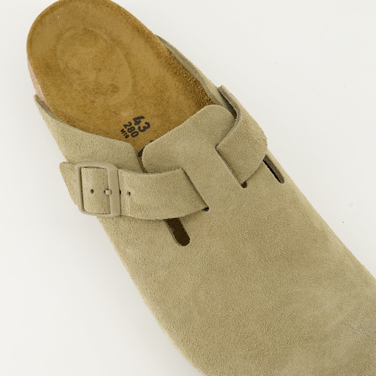 suede mules, Boston mules, light green shoes, comfortable mules, luxury footwear