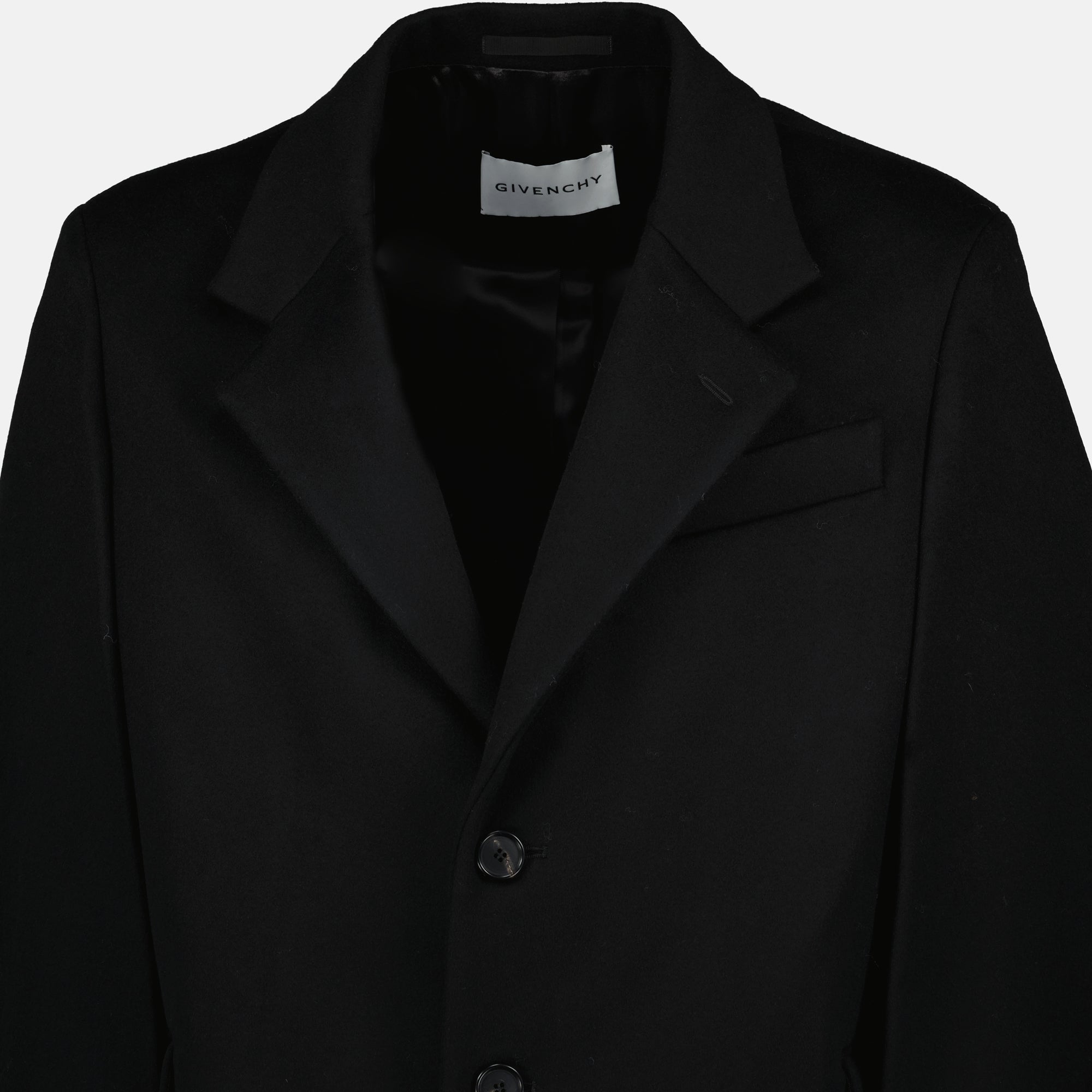 Givenchy coat, black wool coat, cashmere outerwear, luxury coat, Autumn-Winter collection