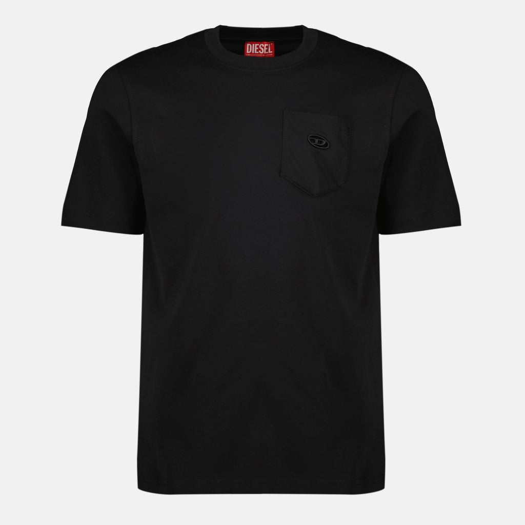 Image of T-Shirt T-Norm Noir by Diesel for Men - Season Spring-Summer 2026 - Front View