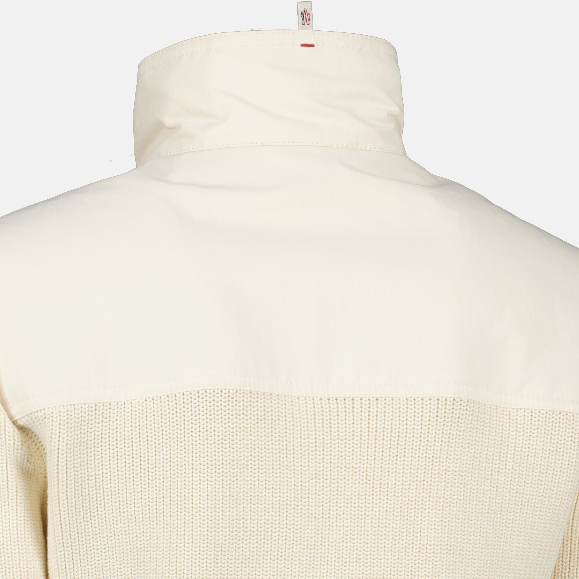 Image of Bi-Material Cardigan Jacket by Moncler Grenoble for Women - Season Spring-Summer 2026 - Detail View 2