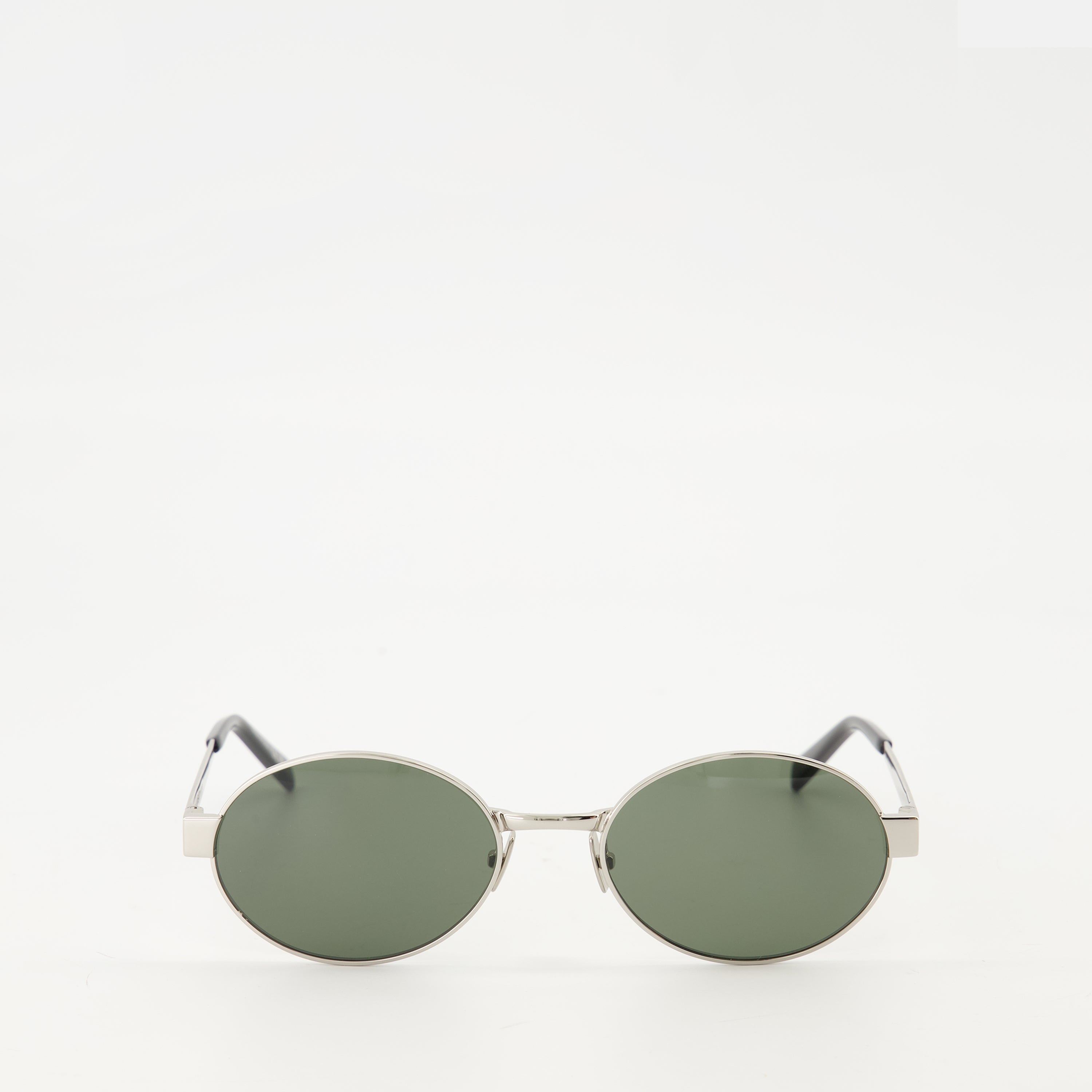 SL 692 sunglasses, Saint Laurent eyewear, silver sunglasses, UV protection sunglasses, metal and nylon sunglasses