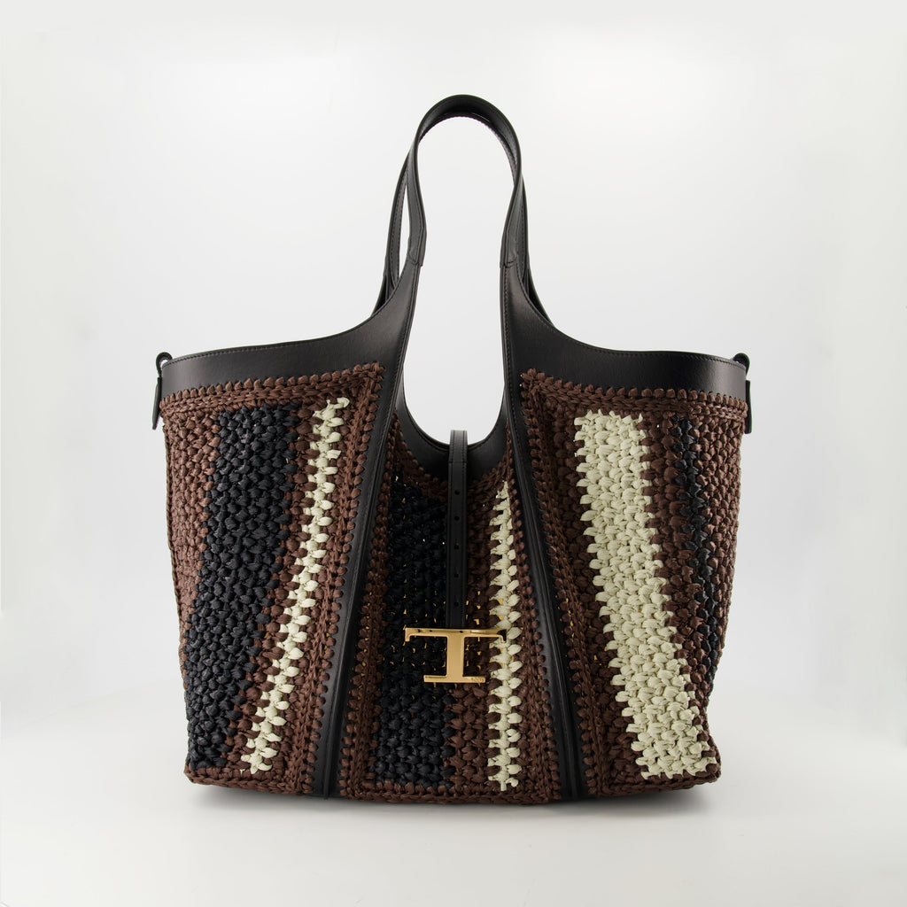 Timeless Cabas, Tod's bag, raffia handbag, luxury accessories, designer tote