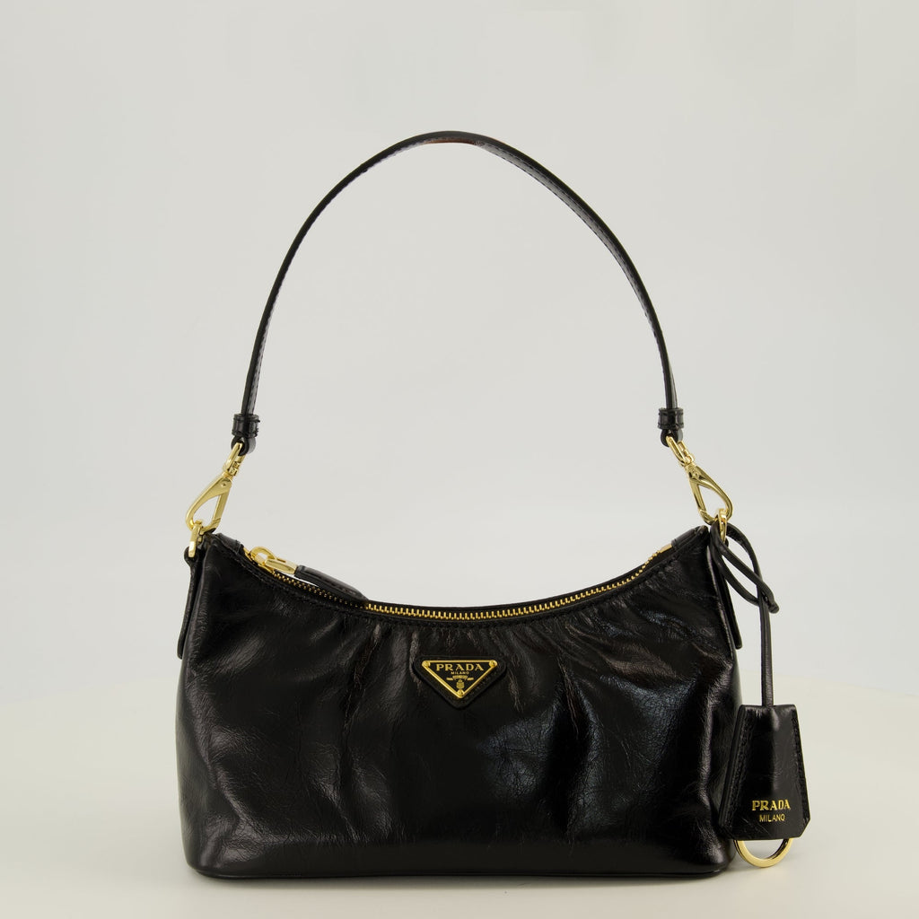 Schwarze Mini-Tasche aus Leder