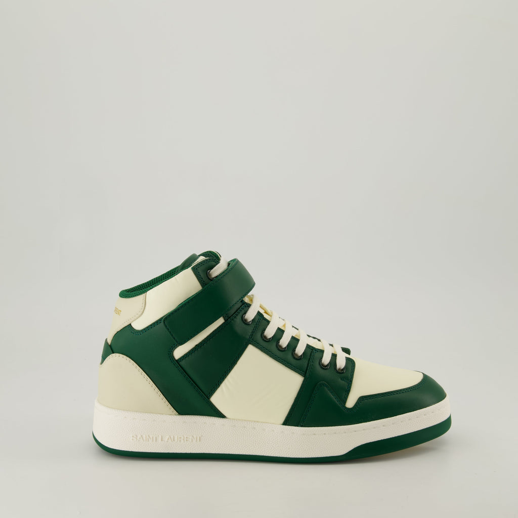 Image of Lax Nylon High-Top Sneakers by Saint Laurent for Men - Season Autumn-Winter 2024 - Right Side View