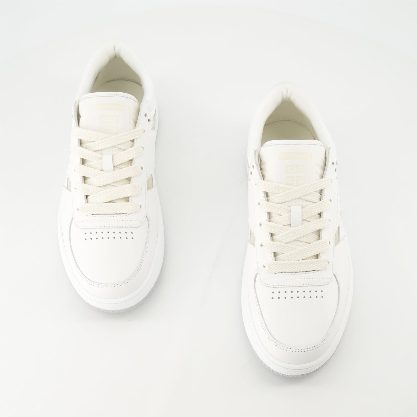 Givenchy G Move, Leather trainers, White and beige sneakers, Spring-Summer 2025, Modern footwear