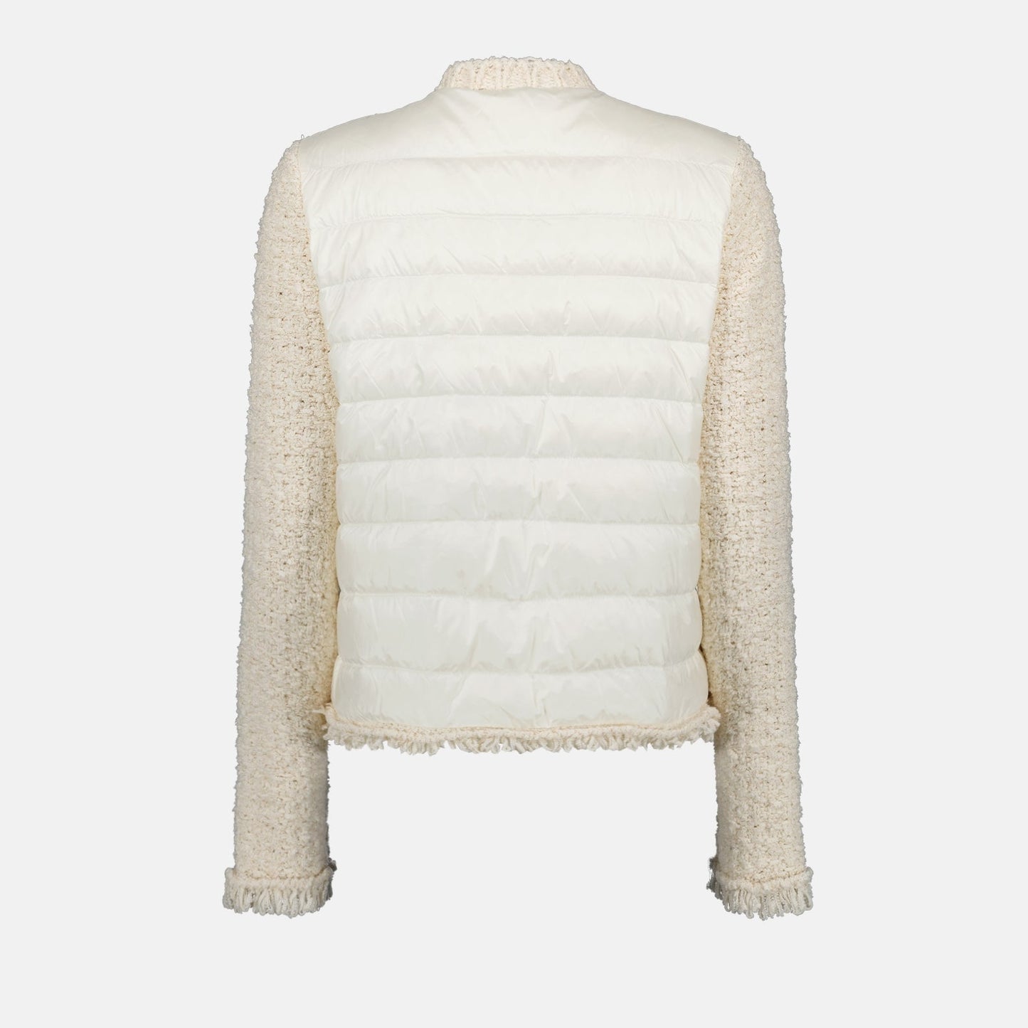 luxury cardigan, beige knitwear, Moncler cardigan, designer knitwear, spring-summer 2024 fashion